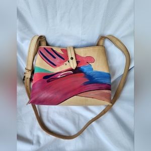 The Sak hand painted small crossbody purse